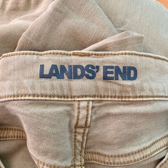 Women’s size 10 Lands’ End khaki high rise straight jeans in good condition - Picture 3 of 8